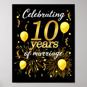 Poster Célébrez 10 ans de mariage les 10 ans de mariage