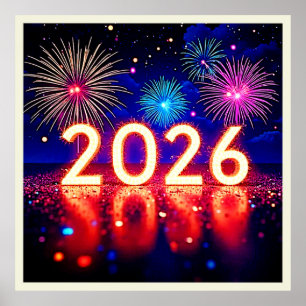 Poster Célébrez 2026 : Conception d'étincelle d'avenir br