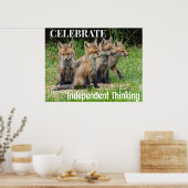 Poster Célébrez les renards de la pensée indépendante (Cuisine)