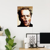 Poster Célébrité Jack Nicholson anneau de fumée (Bureau à domicile)