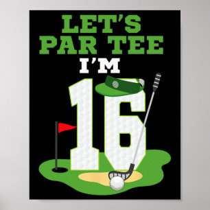 Poster Célébrons le Par pour mon 16ème anniversaire thème
