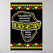 Poster Célébrons l'histoire des Noirs avec la carte de l' (Devant)