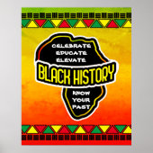 Poster Célébrons l'histoire des Noirs avec la carte de l' (Devant)