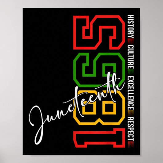 Poster Célébrons l'histoire des Noirs La dix-neuvième Amé (Devant)