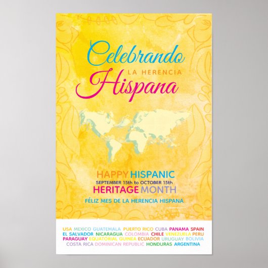 Poster Célerant l'héritage hispanique (Devant)