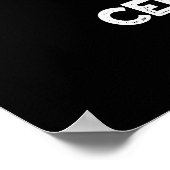Poster Celerybrate de laitue Funny Veggie Pun Dark BG (Coin)
