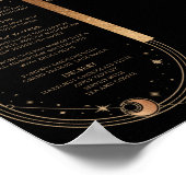 Poster Céleste Black Gold Sun Moon Stars 30e anniversaire (Coin)
