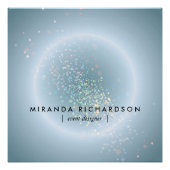 Poster Céleste Confetti bleu clair (Devant)