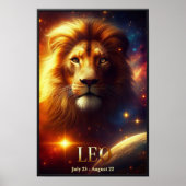 Poster céleste Lion Zodiac (Devant)