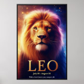 Poster céleste Lion Zodiac (Devant)