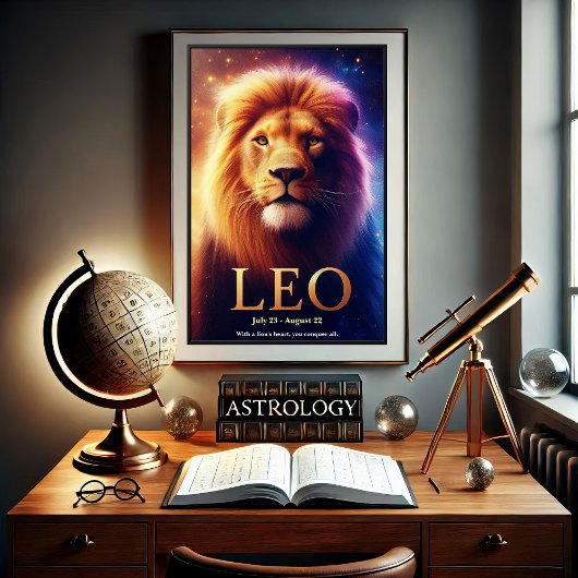 Poster céleste Lion Zodiac