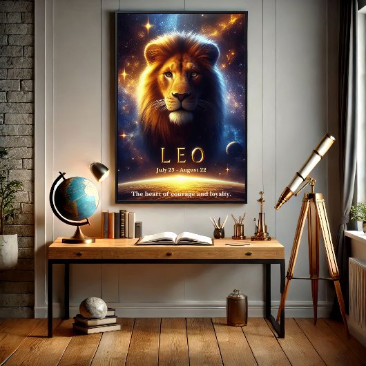 Poster céleste Lion Zodiac