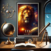 Poster céleste Lion Zodiac