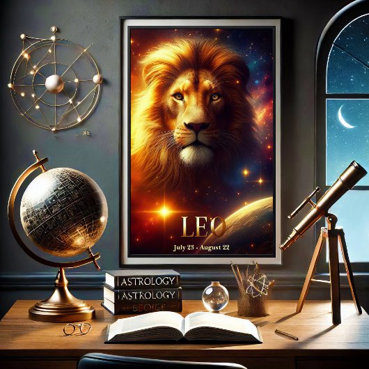 Poster céleste Lion Zodiac