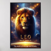 Poster céleste Lion Zodiac (Devant)