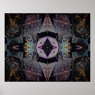 Poster CELESTIAL 2 Méditation Abstraite psychédélique Art