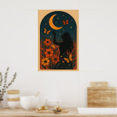 Poster Celestial Bloom: Reaching for the Moon (Cuisine)
