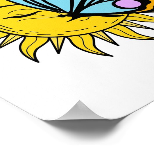 Poster Celestial Butterfly Sun  (Coin)