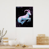 Poster Celestial Capricorn – Astrology Art (Cuisine)