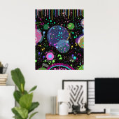 Poster Celestial Celebrations: Maximalist Abstract Art  (Bureau à domicile)