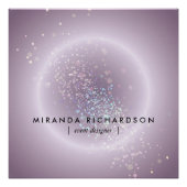 Poster Celestial Confetti Glow Purple (Devant)