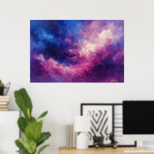 Poster Celestial Ember Abstract (Bureau à domicile)