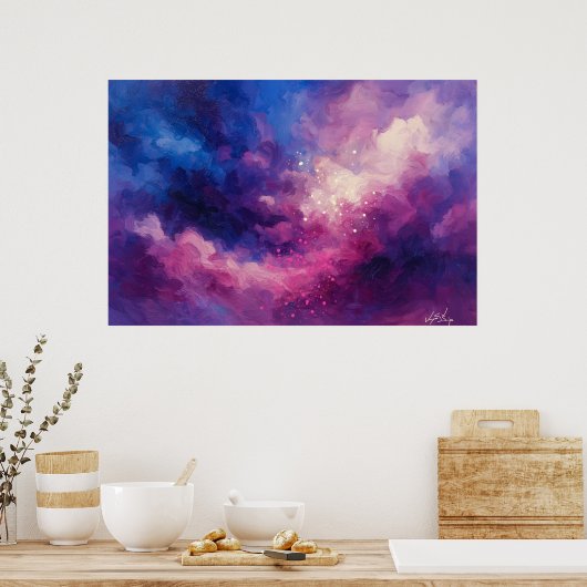 Poster Celestial Ember Abstract (Cuisine)