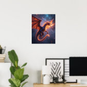 Poster Celestial Ember Dragon (Bureau à domicile)