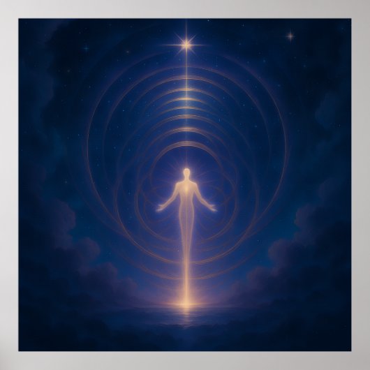 Poster Celestial Energy Awakening Wall Art (Devant)