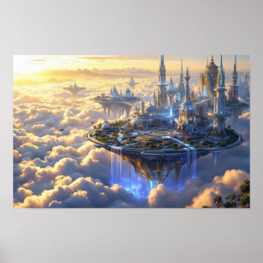 Poster Celestial Haven: The Floating Citadel (Devant)