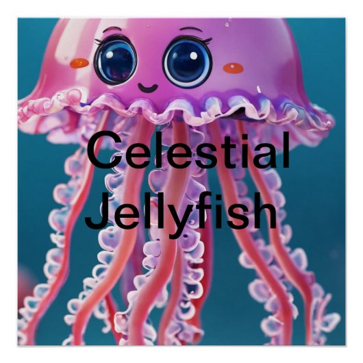 Poster Célestial Jellyfish (Devant)