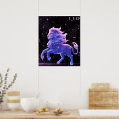 Poster Celestial Leo – Astrology Art (Cuisine)