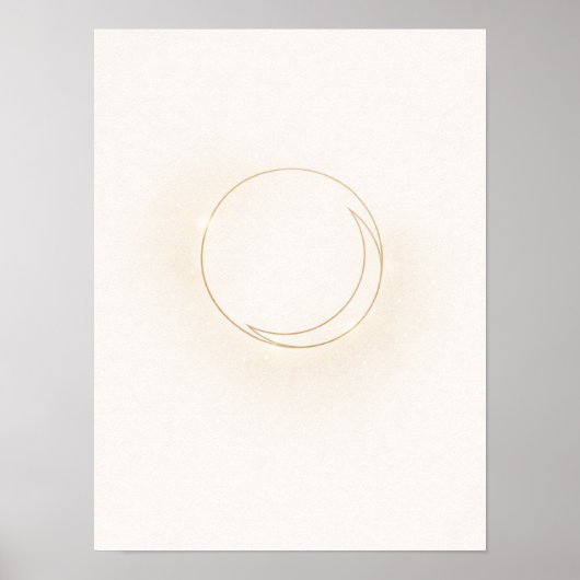 Poster Celestial Minimal Circle Wall Art - Boho Sun Disk (Devant)