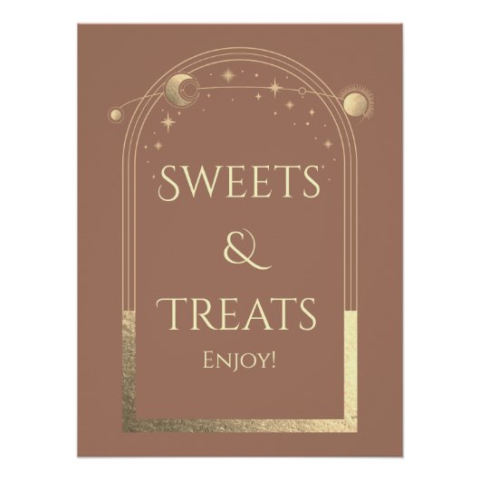 Poster Celestial Mocha Gold Anniversaire Sweets & Traitem (Devant)