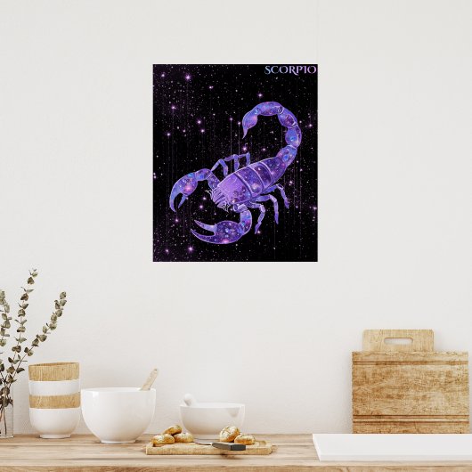 Poster Celestial Scorpio – Astrology Art (Cuisine)