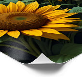 Poster Celestial Sentience: Robot in Sunflower Fields (Coin)