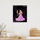 Poster Celestial Virgo – Astrology Art (Cuisine)