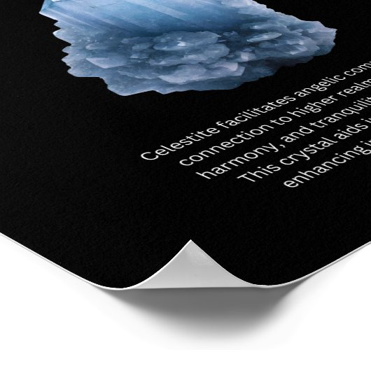 Poster Celestite Crystal Stone Signifie (Coin)