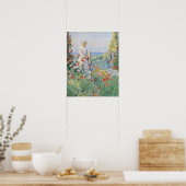 Poster Celia Thaxter dans son jardin par Childe Hassam (Cuisine)