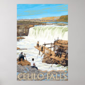 Poster Celilo Falls Fishing (Devant)