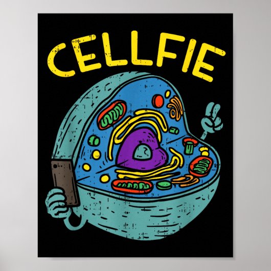 Poster Cell Fie Funny Science Biology Teacher (Devant)