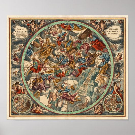 Poster Cellarius Andreas 1708 Harmonia Macrocosmica (Devant)