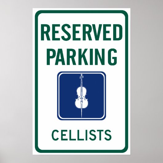 Poster Cellists Parking (Devant)