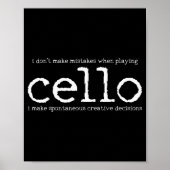 Poster Cello Player Cellist Funny Gift  (Devant)