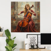 Poster Cello Serenade by the Window (Bureau à domicile)