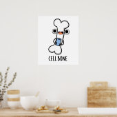 Poster Cellule Os Funky Téléphone Cellulaire Pun (Cuisine)