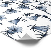 Poster Cellules bleues, Cloches, Bellflowers (Coin)