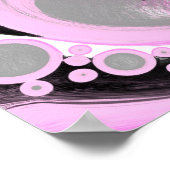 Poster Cellules d'art fluides en marbre rose et noir Mode (Coin)