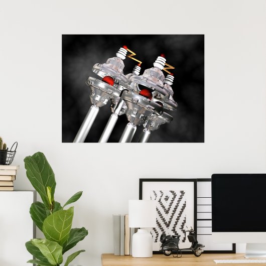 Poster Cellules électriques (Bureau à domicile)