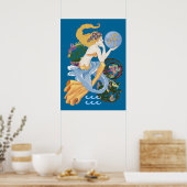 Poster Celtic "A" pour Aquarius Mermaid (Cuisine)